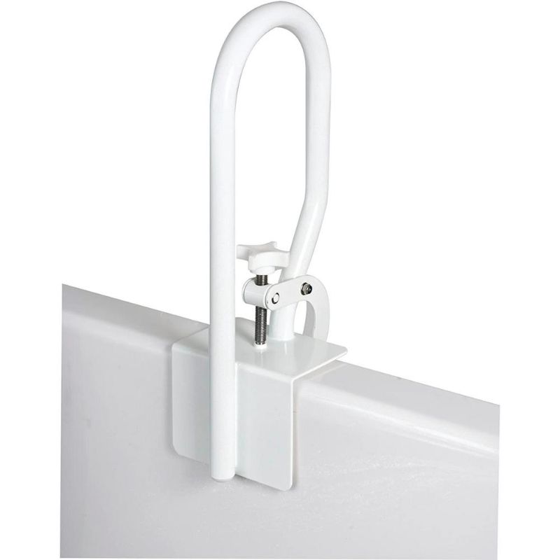Photo 1 of Glacier Bay 14 in. Bathtub Rail Safety Grab Bar in White
