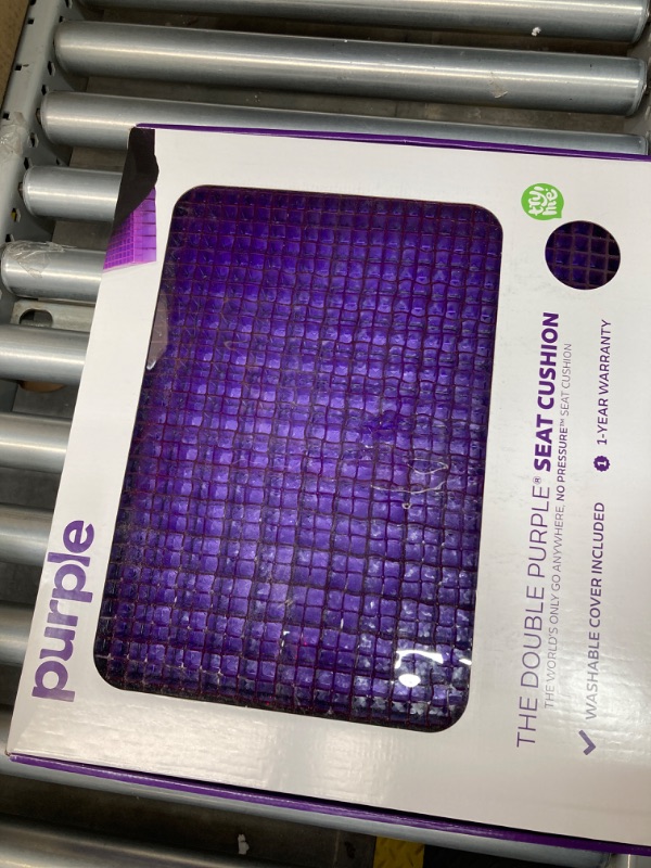 Photo 2 of Purple Double Seat Cushion | Pressure Reducing Grid Designed for Ultimate Comfort | Designed for Office Chairs | Made in The USA Double Cushion