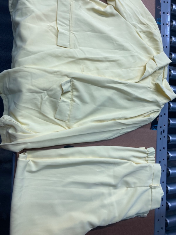 Photo 1 of XL LADIES SHIRT AND PANTS SET YELLOW