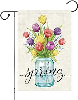 Photo 1 of 12x18inch HELLO SPRING garden flag  double sided 