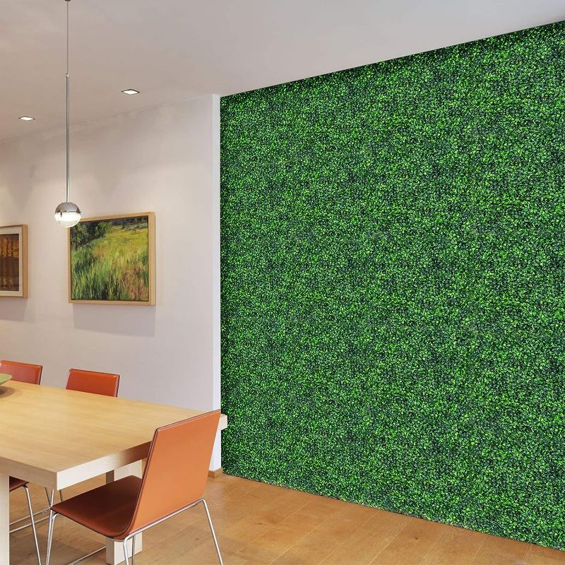 Photo 1 of 12PCS 20x20inch No Pungent Smell Artificial Boxwood Panels,Outdoor Topiary Hedge Plant,UV Protected Privacy Screen,Garden Fence Backyard Fake Grass Wall Decor Greenery Backdrop for Party
