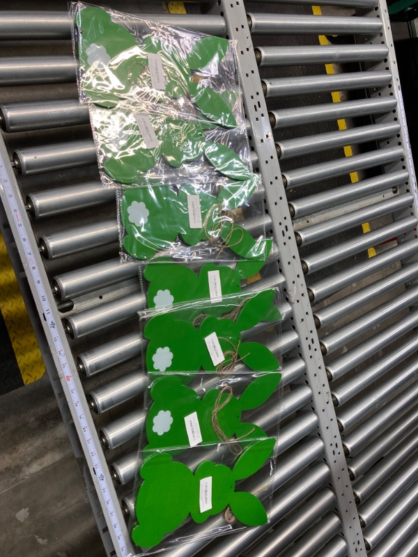 Photo 1 of Easter Bunny Wooden Sign Easter Door Sign with String Easter Decorations Bunny Door Hanger Easter Wall Hanging Easter Bunny Banner Easter Rabbit Decor Easter Party Supplies (Green) 7 PACK SPECIAL