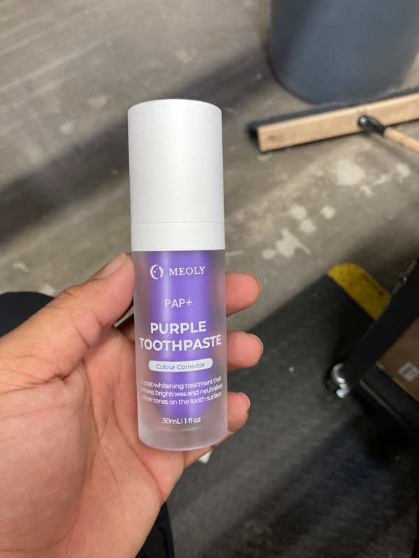 Photo 1 of Purple Toothpaste for Teeth Whitening - Premium Whitener, Non-Abrasive, Color Corrector - Tooth Stain Removal, Teeth Whitening Kit, Whitening Toothpaste for Adults (Purple)