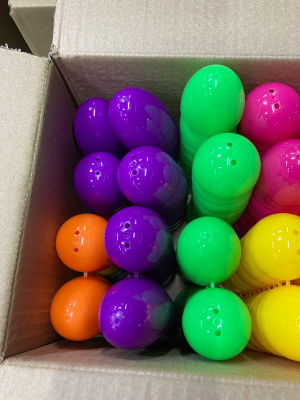 Photo 3 of JOYIN 150 PCS 2.3" Plastic Easter Eggs, Empty Easter Eggs Fillable, Colorful Bright Plastic Eggs Bulks for Easter Hunt, Filling Treats, Party Favor, Easter Basket Stuffers, Classroom Prize Supplies 150Pack