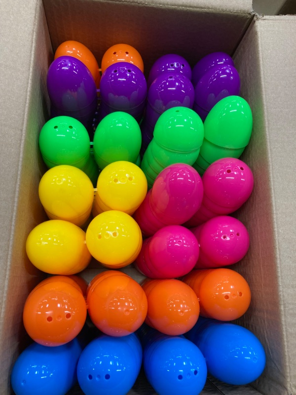 Photo 2 of JOYIN 150 PCS 2.3" Plastic Easter Eggs, Empty Easter Eggs Fillable, Colorful Bright Plastic Eggs Bulks for Easter Hunt, Filling Treats, Party Favor, Easter Basket Stuffers, Classroom Prize Supplies 150Pack