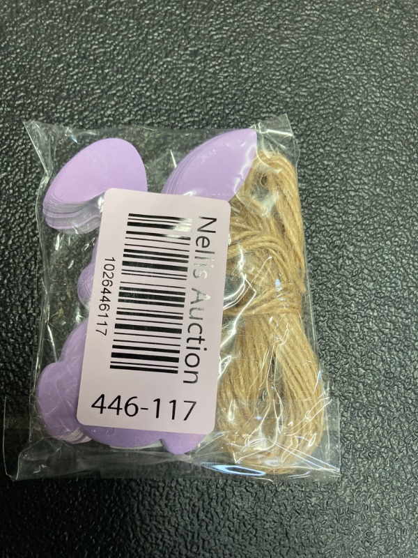 Photo 5 of 50Pcs Easter Bunny Tags Happy Easter Paper Hanging Tag with Strings Decorations purple Rabbit Shape Hanging Labels for Spring Home DIY Gift Holiday Party Favor Decor