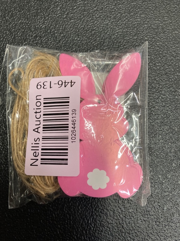 Photo 5 of 50Pcs Easter Bunny Tags Happy Easter Paper Hanging Tag with Strings Decorations Pink Rabbit Shape Hanging Labels for Spring Home DIY Gift Holiday Party Favor Decor