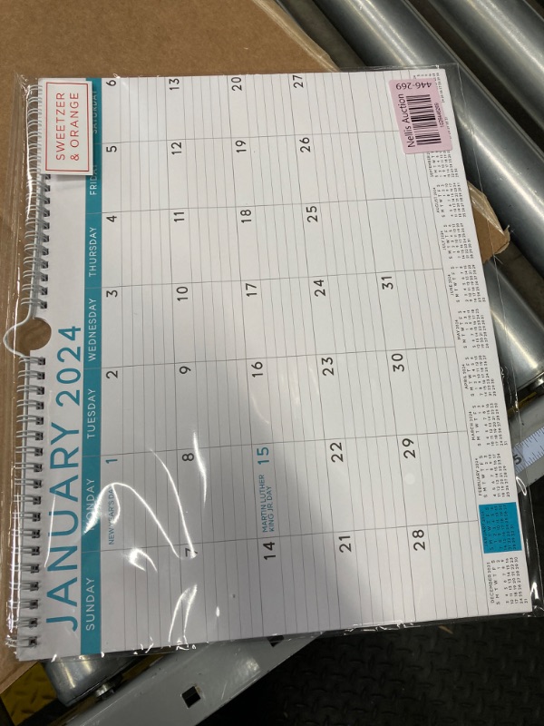 Photo 4 of S&O Blue Business Wall Calendar from January 2024-June 2025 - Tear-Off Monthly Calendar - 18 Month Academic Wall Calendar - Hanging Calendar with 12 Month Mini-Calendars - 13.5"x10.5”in