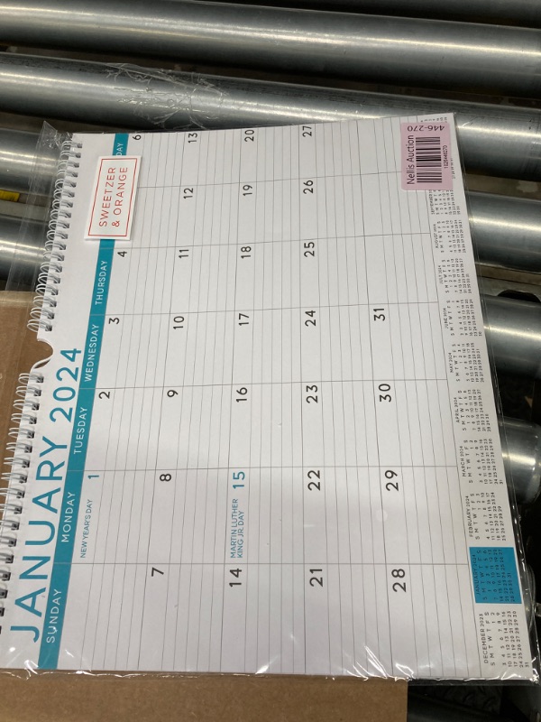 Photo 4 of S&O Blue Business Wall Calendar from January 2024-June 2025 - Tear-Off Monthly Calendar - 18 Month Academic Wall Calendar - Hanging Calendar with 12 Month Mini-Calendars - 13.5"x10.5”in