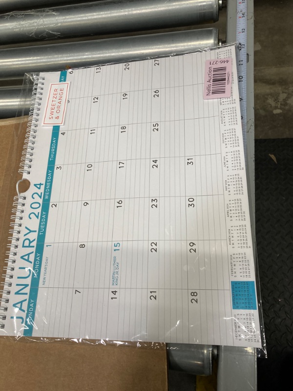 Photo 4 of S&O Blue Business Wall Calendar from January 2024-June 2025 - Tear-Off Monthly Calendar - 18 Month Academic Wall Calendar - Hanging Calendar with 12 Month Mini-Calendars - 13.5"x10.5”in