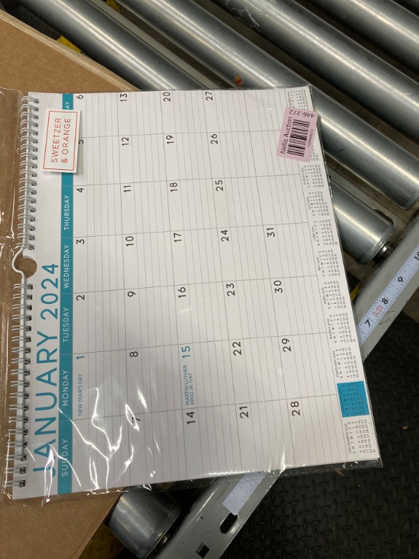 Photo 4 of S&O Blue Business Wall Calendar from January 2024-June 2025 - Tear-Off Monthly Calendar - 18 Month Academic Wall Calendar - Hanging Calendar with 12 Month Mini-Calendars - 13.5"x10.5”in