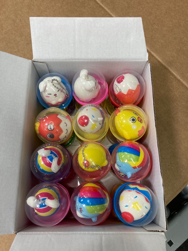 Photo 1 of 24 Pack Prefilled Easter Eggs with Slow Rising Squishy Toys, Easter Eggs Fillers Easter Basket Stuffers Party Favors for Kids, Easter Gifts Goodie Bag Stuffers Classroom Prizes Pinata Stuffers Easter Squishy Toys