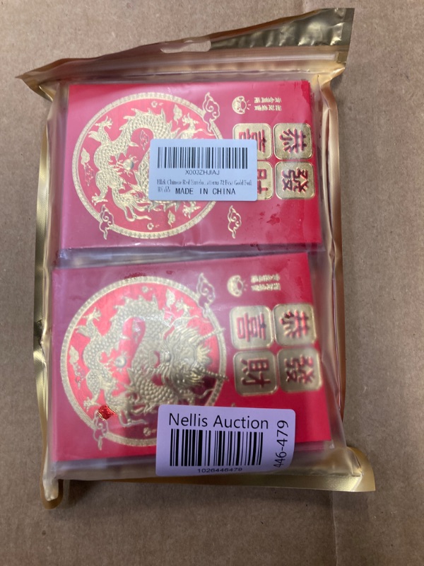 Photo 2 of Chinese Red Envelopes Lucky Money Envelopes 2024 Chinese New Year Dragon Year Envelope Small (6 Patterns 72 Pcs) Gold Foil