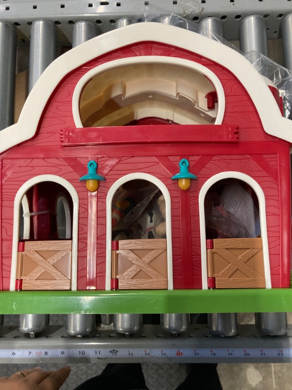 Photo 4 of Battat – Big Red Barn – Animal Farm Playset for Toddlers 18M+ (6Piece), Dark Red, 13.5" Large x 9" W x 12" H Battat Big Red Barn