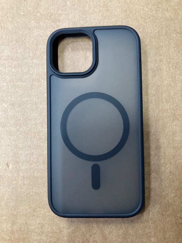 Photo 1 of Mgnaooi Magnetic Case for iPhone 15 Case/iPhone 14 Case/iPhone 13 Case [MIL-Grade Drop Tested & Compatible with MagSafe] Translucent Matte Back, Anti-Scratch Shockproof Phone Case 6.1 Inch, Black Black iPhone 15 / 14 / 13