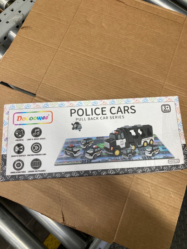 Photo 2 of Doloowee Police Truck Toys Toddlers 3 4 5 6 Years Old, 7 in 1 Truck Friction Power Toy Car Christmas Birthday Gifts for Boys & Girls 3-5 Years Old 7 in 1 Police Truck