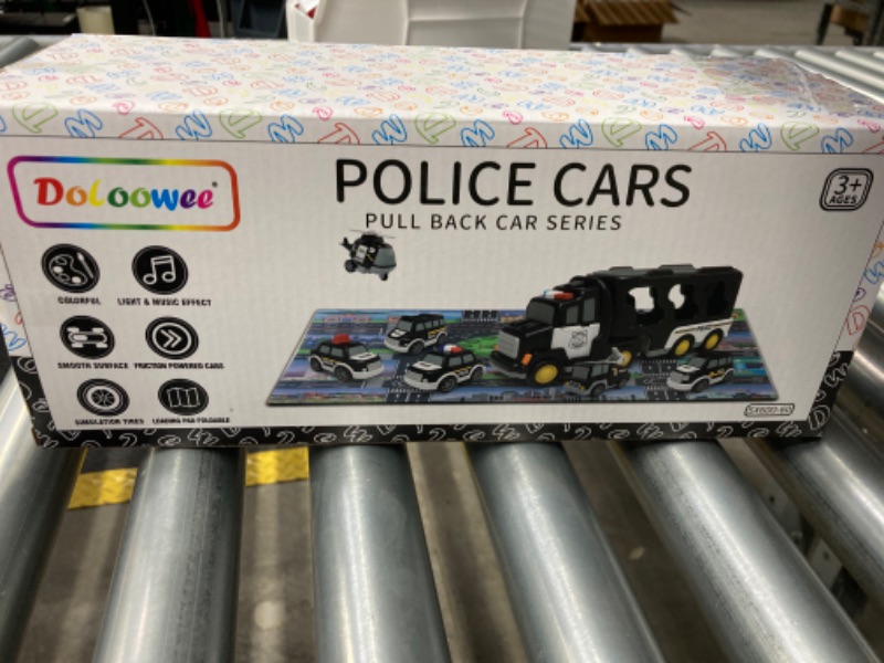 Photo 1 of Doloowee Police Truck Toys Toddlers 3 4 5 6 Years Old, 7 in 1 Truck Friction Power Toy Car Christmas Birthday Gifts for Boys & Girls 3-5 Years Old 7 in 1 Police Truck