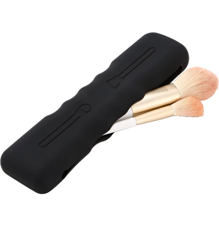 Photo 1 of  3 Silicone Makeup Brush Bag with Magnetic Closure