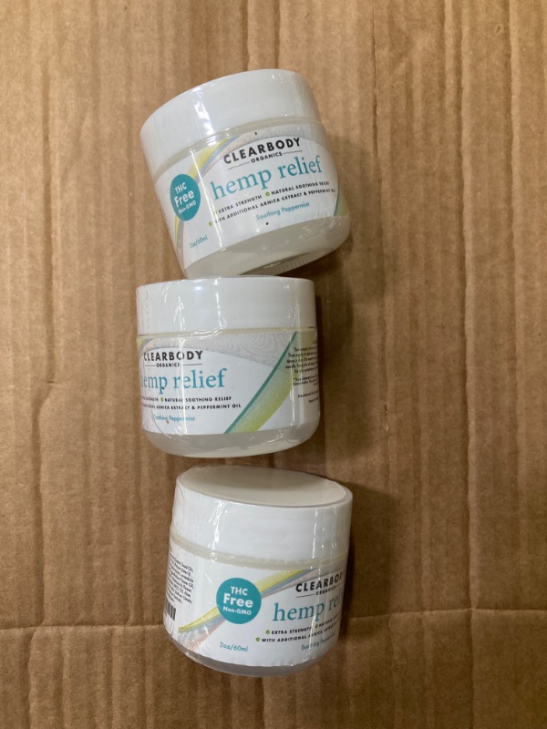 Photo 2 of Clearbody Organics - USA Made Hemp Cream Maximum Strength - Soothe Discomfort in Your Back, Muscles, Joints, Neck, Shoulder, Knee, Nerves - Natural Peppermint and Soothing Arnica Extract 2 Fl Oz (Pack of 1)