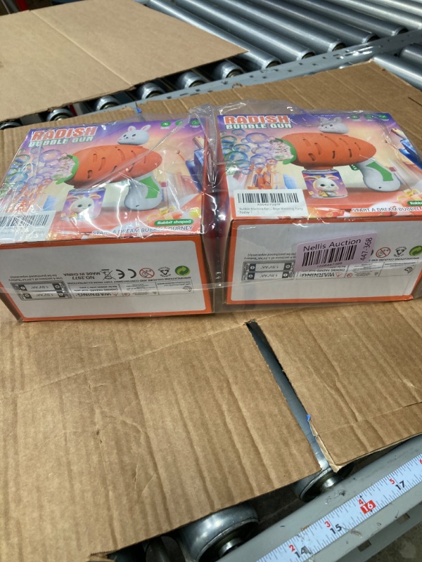 Photo 1 of Easter Basket Stuffers Bunny Rabbit Gifts for Kids Bubble Machine Blower Outdoor Indoor Automatic Maker Toys Birthday Party Gifts Toys for 1 2 3 4 5 6 7 8 + Year Old Toddlers Girls Boys