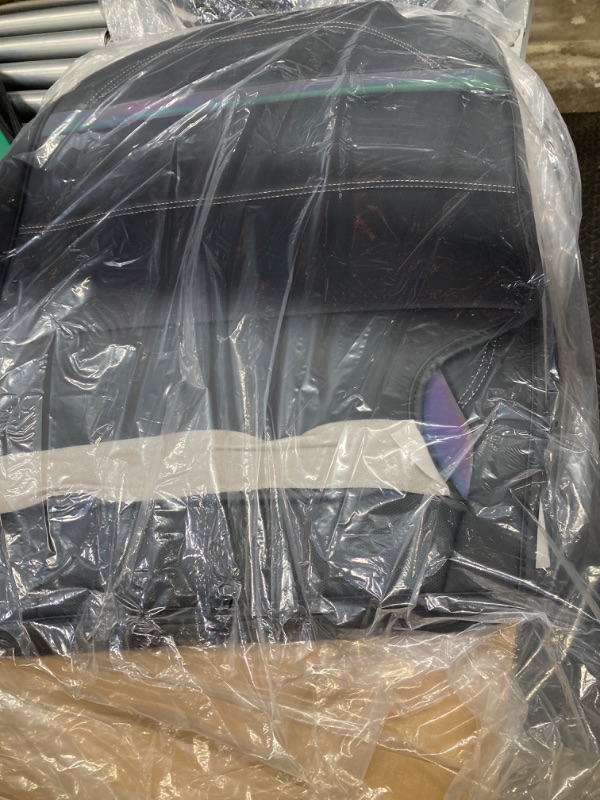 Photo 1 of CAR PASS Nappa Leather Car Seat Covers,Breathable and Waterproof for SUV Pick-up Truck Sedan,Universal Anti-Slip Driver Seat Cover with Backrest (Full Seats, Black Chameleon Iridescent Reflective) Full Set Chameleon Iridescent
