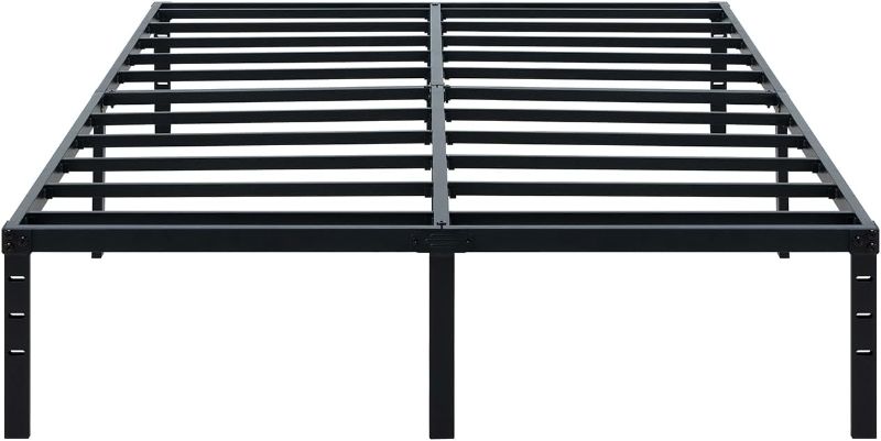 Photo 1 of 18 Inch Full Bed Frame - Durable Platform Bed Frame Non-Slip Metal Bed Frame No Box Spring Needed, Rounded Corner Heavy Duty Full Size Bed Frame Platform, Noise Free, Easy Assembly.