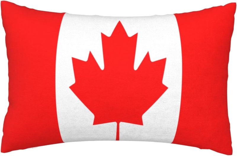 Photo 1 of  2 Canada Canadian Flag Pillowcase Double Sided Plush Pillow Covers Bed Decorative Cushion Multiple Sizes