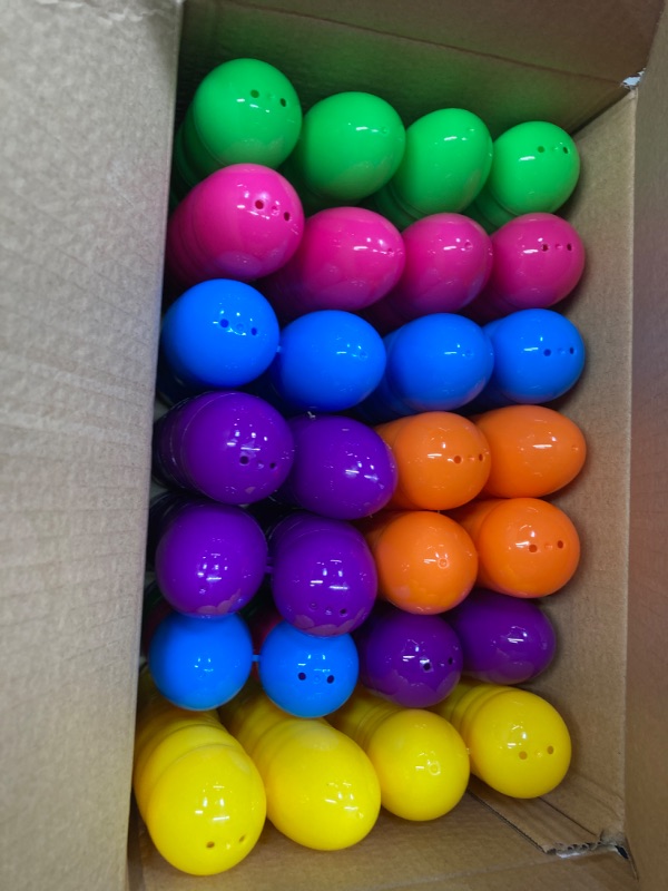 Photo 2 of JOYIN 150 PCS 2.3" Plastic Easter Eggs, Empty Easter Eggs Fillable, Colorful Bright Plastic Eggs Bulks for Easter Hunt, Filling Treats, Party Favor, Easter Basket Stuffers, Classroom Prize Supplies 150Pack