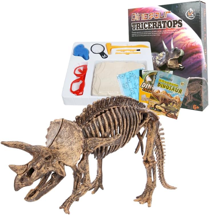 Photo 1 of Digging Fossil Kit for Kids,Dino Excavation Kits for Kids Boys Girls, Standard Triceratops