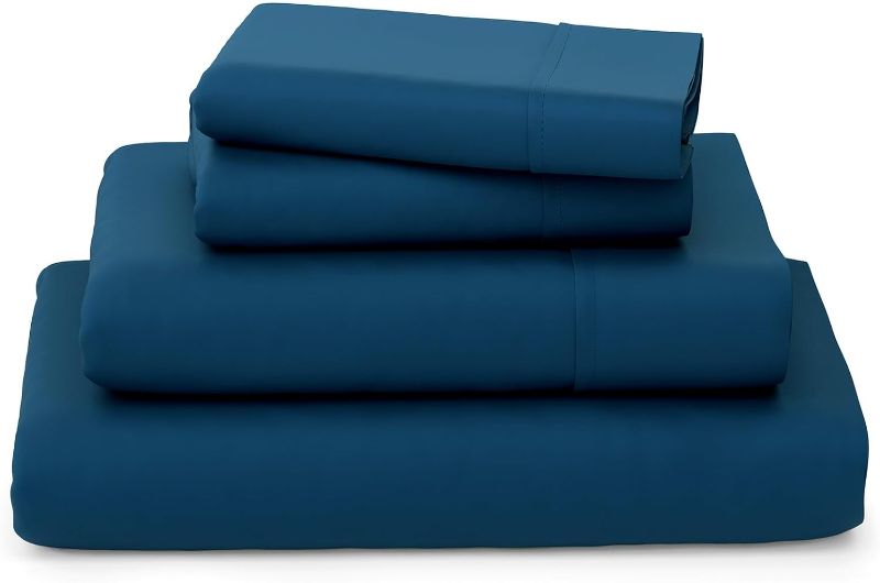 Photo 1 of Cosy House Collection Luxury Bamboo Sheets - Blend of Rayon Derived from Bamboo - Cooling & Breathable, Silky Soft, 16-Inch Deep Pockets - 4-Piece Bedding Set -Twin, Royal Blue