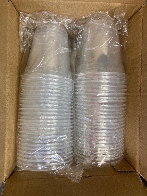 Photo 2 of *** BUNDLE 3 Pack (300 pcs total) ***Clear Plastic Cups Set, Disposable Cups for Lced Coffee, Disposable Drinking Cups, Parties Picnics, Ceremonies, Any Events for Plastic Party Cups for Birthday Party (9 OZ, 100, Count) 9 OZ 100.0