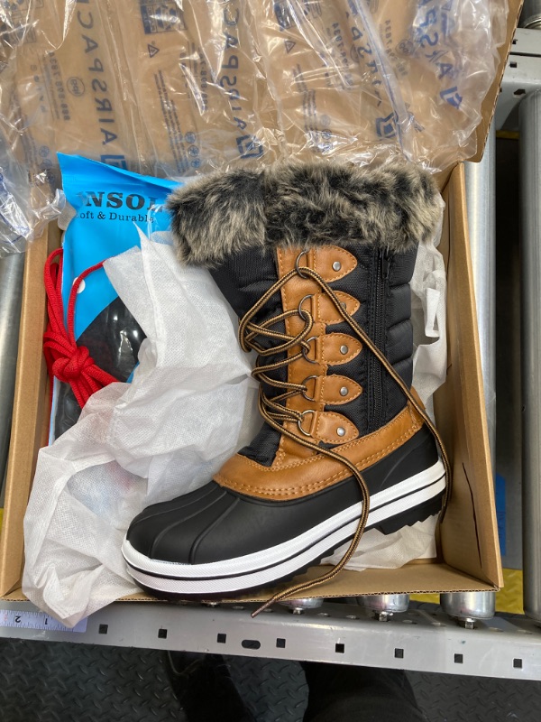 Photo 2 of SIZE 6 Vepose Women's 970A/971A Mid Calf Boots,Waterproof Insulated Snow Tall Boots Laces Warm Fur Shoes
