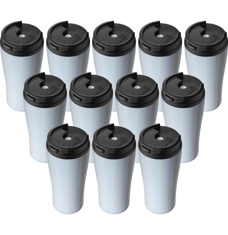 Photo 1 of 12 pack 20 oz Tumbler with Lid and Straw, Vacuum Insulated Coffee Tumbler Cups, Double Wall Travel Mug, Leakproof Thermal Cup for Hot and Cold Drinks