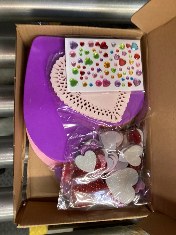 Photo 2 of *** BUNDLE 2 PACK ***  Valentines Day Crafts with 100 Heart Doilies, 20 Foam Hearts, 2 Bag Foam Heart Stickers and 1 Sheet Rhinestone Sticker Valentine Crafts Gift for Valentines Day Decorations and Party Supplies