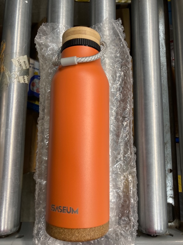 Photo 2 of *** BUNDLE 2 PACK *** 22oz Insulated Vacuum Water Bottle,SASEUM Sports Stainless Steel Flask Thermos,Leak Proof Lightweight Eco Friendly,Dopamine Orange 22 OZ Dopamine orange