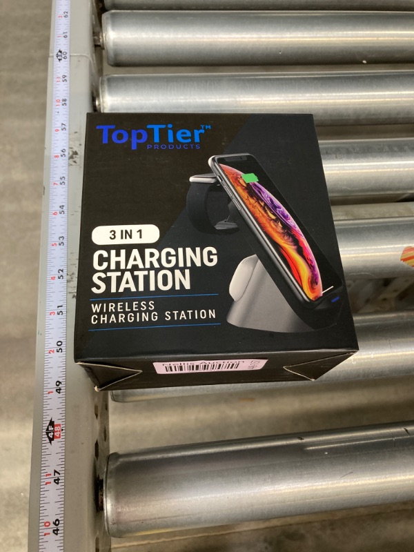 Photo 4 of Top Tier 3 in 1 Wireless Charging Station Apple & Samsung, iPhone Apple Watch Airpods Phone Charger and Qi Certified Devices