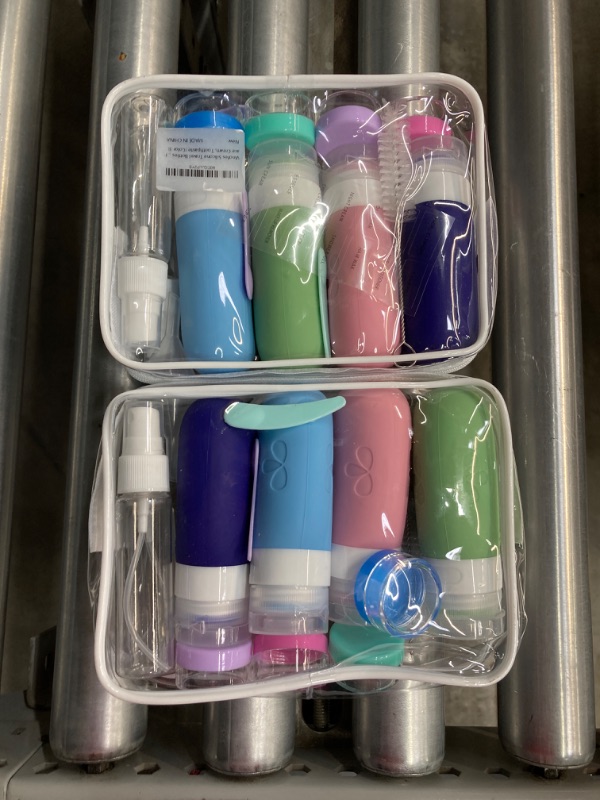 Photo 2 of *** BUNDLE 2 Pack*** Silicone Travel Bottles for Toiletries  - 3oz, TSA Approved, Leak-Proof, BPA Free - Perfect for Shampoo, Conditioner, Body Wash, Lotion, Face Cream, Toothpaste