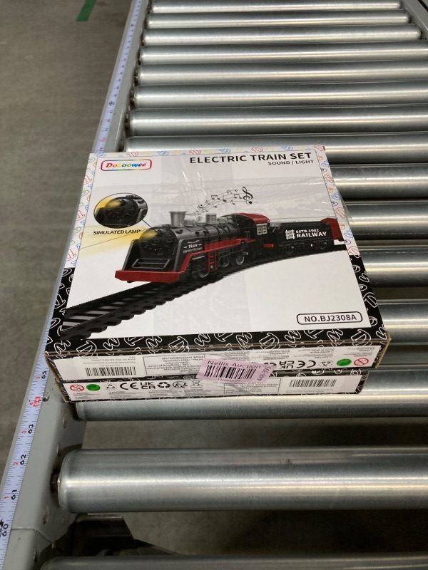 Photo 2 of *** BUNDLE 2 Pack*** Doloowee Mini Christmas Train ElectricTrain Set with Retro Classic Steam?18pcs? Light & Sounds, Gift for Kids, Boys & Girls 3-6 Years 18 Pcs