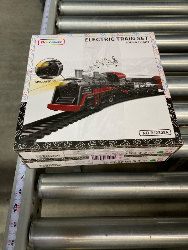 Photo 2 of *** BUNDLE 2 Pack*** Doloowee Mini Christmas Train ElectricTrain Set with Retro Classic Steam?18pcs? Light & Sounds, Gift for Kids, Boys & Girls 3-6 Years 18 Pcs