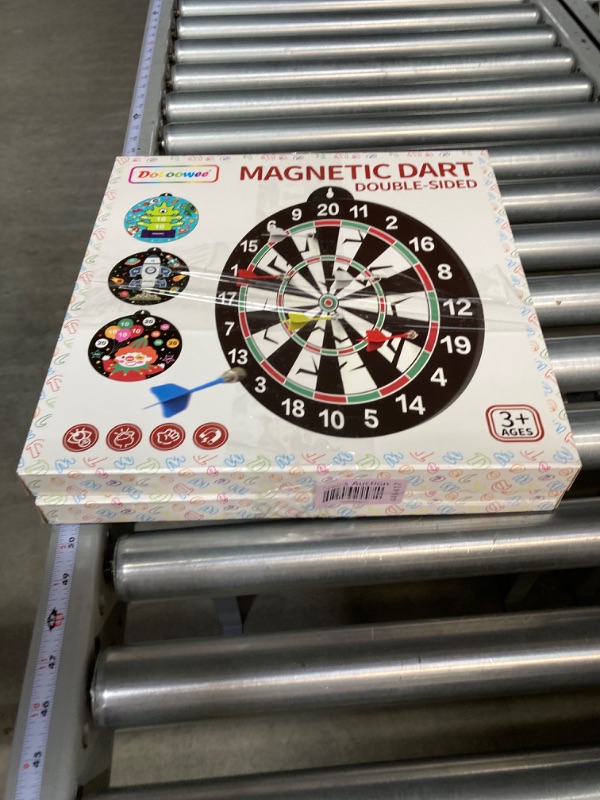 Photo 1 of *** BUNDLE 2 Pack *** Doloowee 14 PCS Double-Sided Magnetic Kids Dart Board Set, Large Size Boys Toys Dartboards with 12 Darts, Indoor Outdoor Party Games Toys Gifts for 4 5 6 7 8 9 10 Year Old Boy Girl and Adult 588