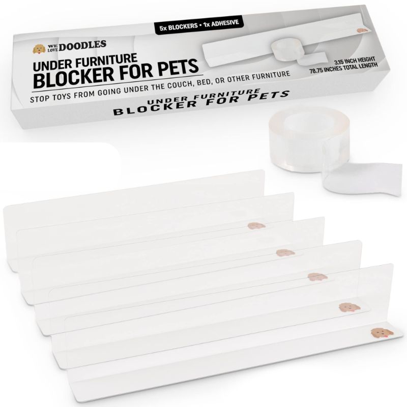 Photo 1 of *** BUNDLE 2 PACK (10 pcs total) *** We Love Doodles Under Couch Blocker for Pets (5 Pack) | Under Bed Blocker for Pets | Toy Blocker | Couch Gap Blocker | Bed Gap Blocker | Furniture Blocker | DIY | Dogs | Cats [3.15 Inch Height] 3.15 Inches Height