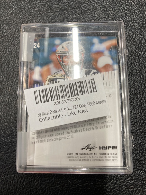 Photo 1 of 3 Mint Rookie Card Lot Adley Rutschman 2019 Leaf HYPE! #24 Only 5000 Made!
