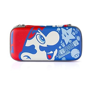 Photo 1 of Cute Bag for Nintendo Switch Lite OLED With 4 Thumb Grip Caps Blue Mario