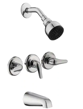 Photo 1 of ***MISSING PIECES*** Aragon 3 Handle 1-Spray Tub and Shower Faucet 1.8 GPM in Chrome