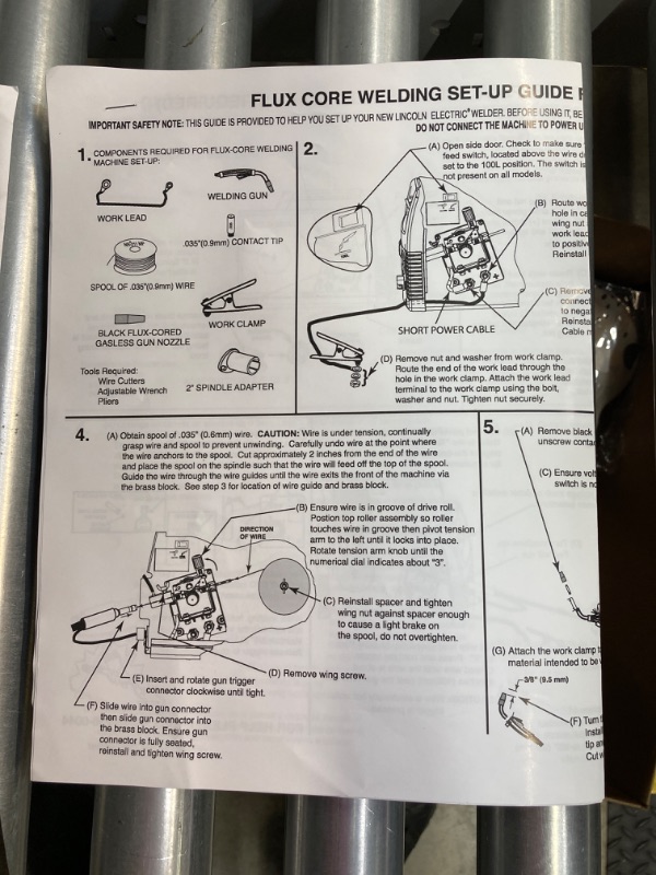 Photo 16 of ***MISSING PIECES*** Weld-Pak 140 Amp MIG and Flux-Core Wire Feed Welder, 115V, Aluminum Welder with Spool Gun sold separately
