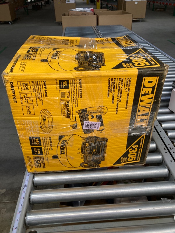 Photo 1 of *** SEE NOTES; PHOTOS*** 6 Gal. 18-Gauge Brad Nailer and Heavy-Duty Pancake Electric Air Compressor Combo Kit
