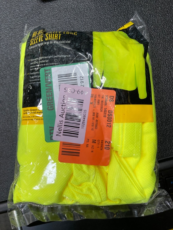 Photo 2 of Men's Medium Hi-Vis Yellow Long-Sleeve Safety Shirt