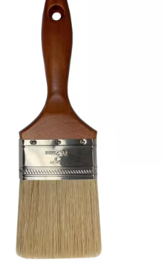 Photo 1 of 3 in. Flat Cut Polyester/Bristle Blend Stain Brush
