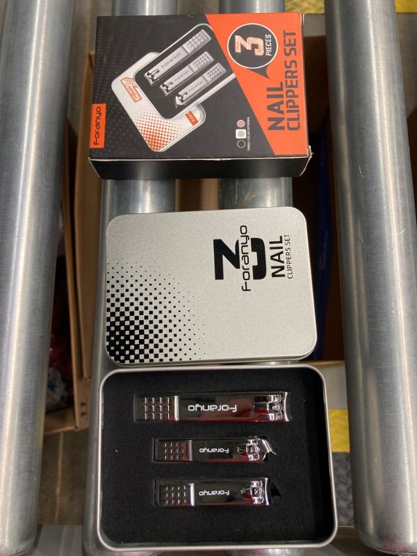 Photo 1 of *** BUNDLE 2 PACK (6 clippers total) SEE PHOTOS *** Stainless steel fingernail/toenail clippers 3 pack with tin case (SILVER)