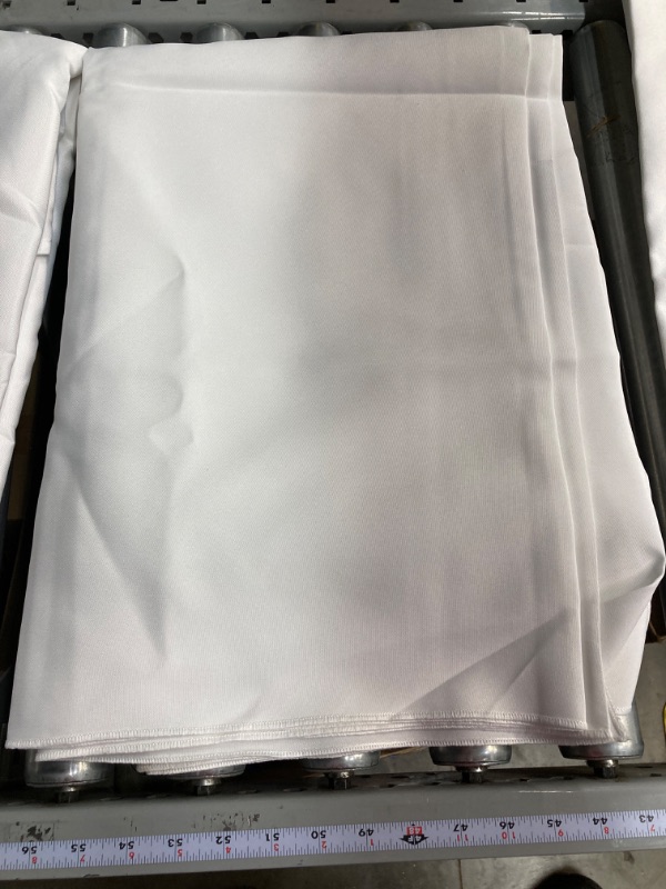 Photo 3 of ***MISSING PARTS/MINOR DAMAGE*** 10 Pack White Tablecloths for 8 Foot Rectangle Tables 90x156 Inch Tablecloth 8ft Table Cloths Polyester Tablecloths for Rectangle Tables Fabric Tablecloth Washable Tablecloth for Wedding Party 10pack 90x156inch White